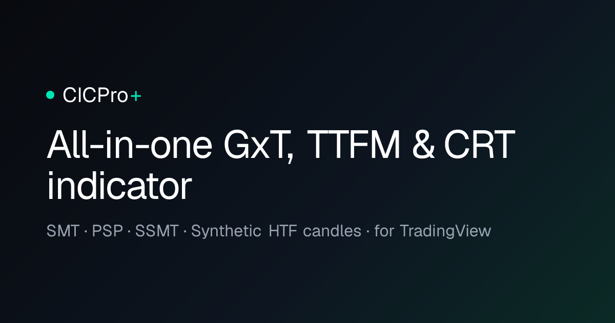 CICPro+ — All-in-One GxT, TTFM & CRT Indicator for TradingView